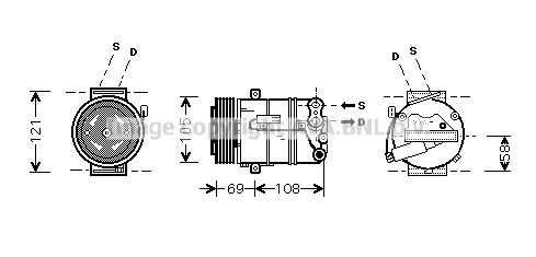 AVA QUALITY COOLING Компрессор, кондиционер OLAK427